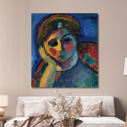 La Donna Pensante Alexej von Jawlensky avj117 quadro stampato su tela