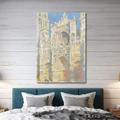 Cattedrale Di Rouen Facciata Ovest Luce Del Sole Claude Monet mnt139 quadro stampato su tela