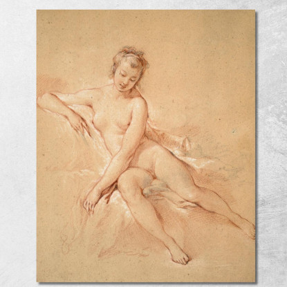 Un Nudo Femminile Seduto François Boucher fbc3 quadro stampato su tela