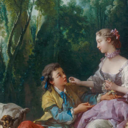 Stanno Pensando All'Uva? François Boucher fbc13 quadro stampato su tela