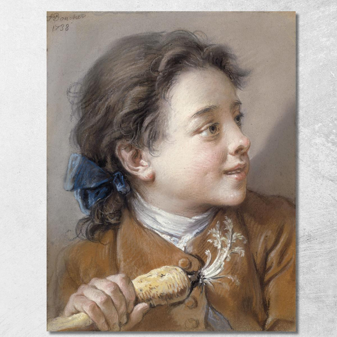 Ragazzo Con Una Carota François Boucher fbc18 quadro stampato su tela