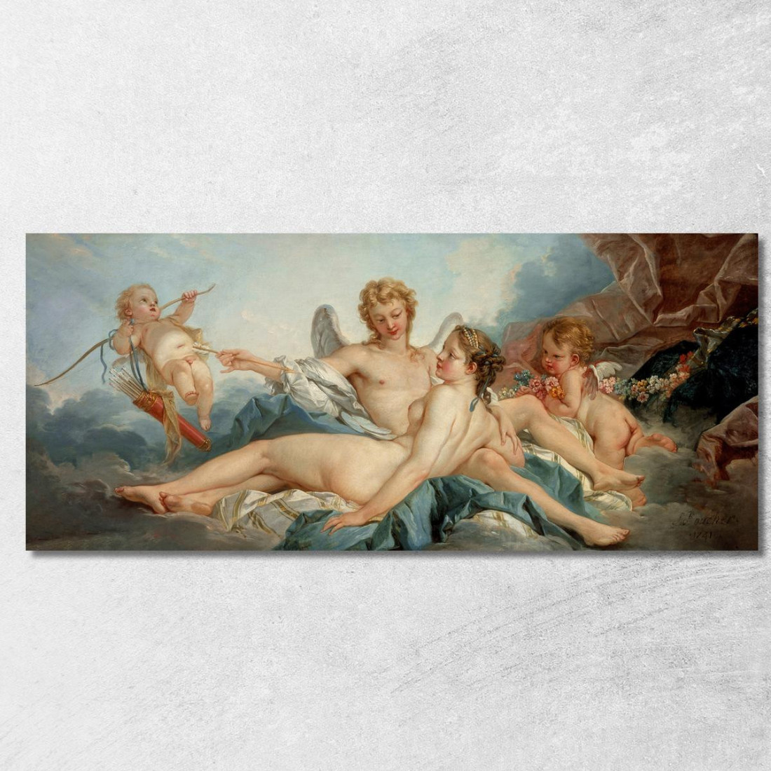 Cupido Ferisce La Psiche François Boucher fbc22 quadro stampato su tela