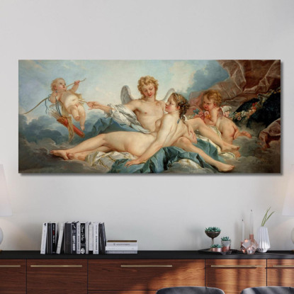 Cupido Ferisce La Psiche François Boucher fbc22 quadro stampato su tela