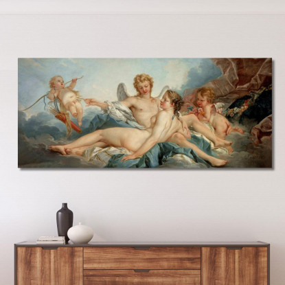 Cupido Ferisce La Psiche François Boucher fbc22 quadro stampato su tela