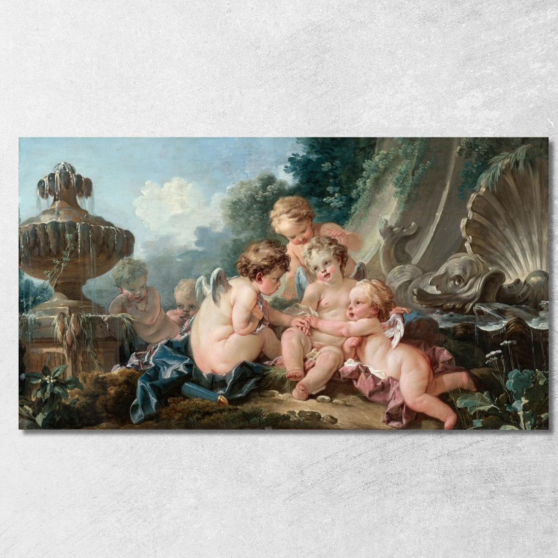 Cupidi In Cospirazione François Boucher fbc23 quadro stampato su tela