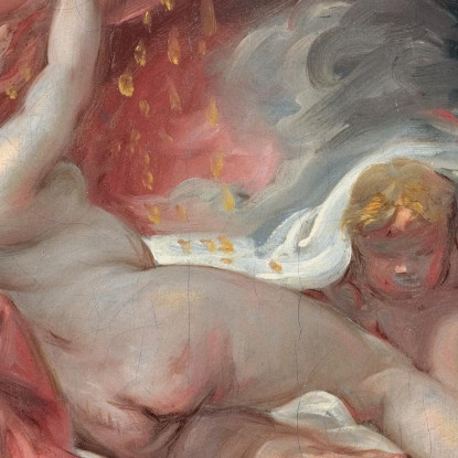 Danae E La Pioggia D'Oro. Studio François Boucher fbc25 quadro stampato su tela