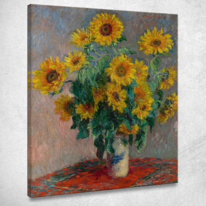 Mazzo Di Girasoli Claude Monet mnt153 quadro stampato su tela