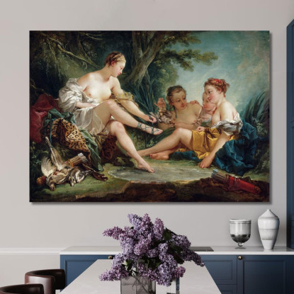 Diana Ritorna Dalla Caccia François Boucher fbc29 quadro stampato su tela