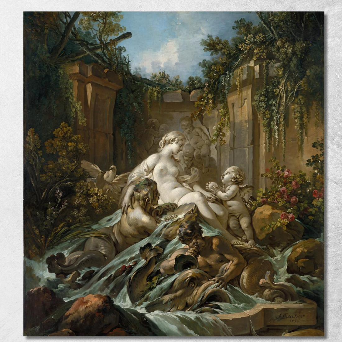 Fontana Di Venere François Boucher fbc31 quadro stampato su tela