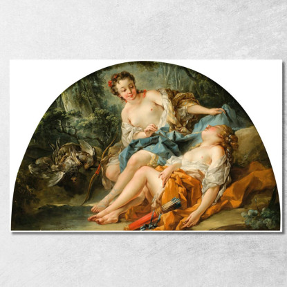 Ninfe A Caccia François Boucher fbc34 quadro stampato su tela