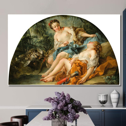 Ninfe A Caccia François Boucher fbc34 quadro stampato su tela