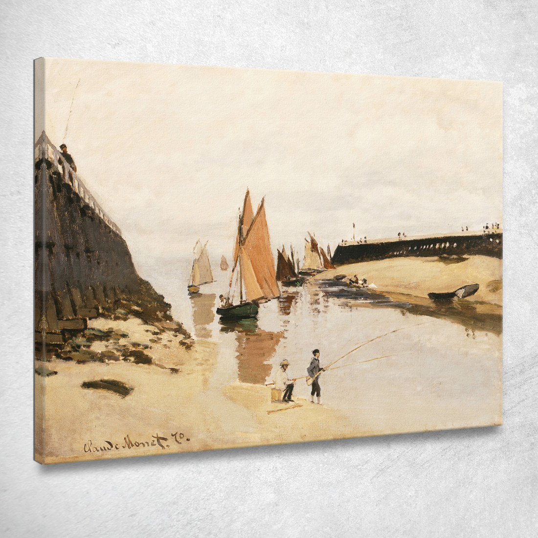 Frangiflutti A Trouville Bassa Marea Claude Monet mnt154 quadro stampato su tela