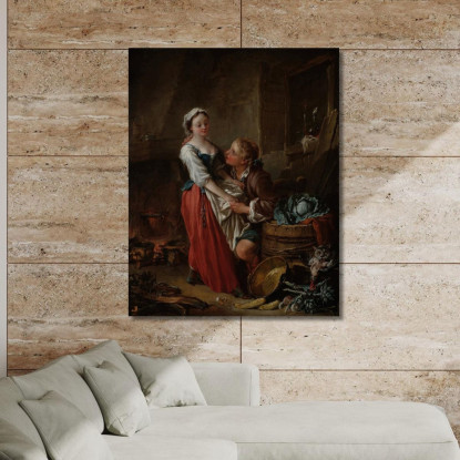 La Bella Cuoca François Boucher fbc40 quadro stampato su tela