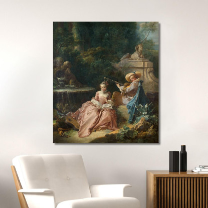 La Lezione Di Musica François Boucher fbc41 quadro stampato su tela