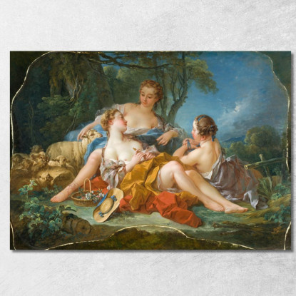 Confidenze Pastorali François Boucher fbc46 quadro stampato su tela