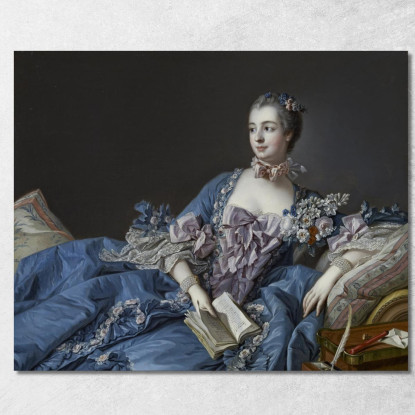 Madame De Pompadour Jeanne-Antoinette Poisson François Boucher fbc52 quadro stampato su tela