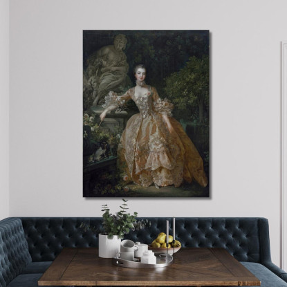 Madame De Pompadour François Boucher fbc54 quadro stampato su tela