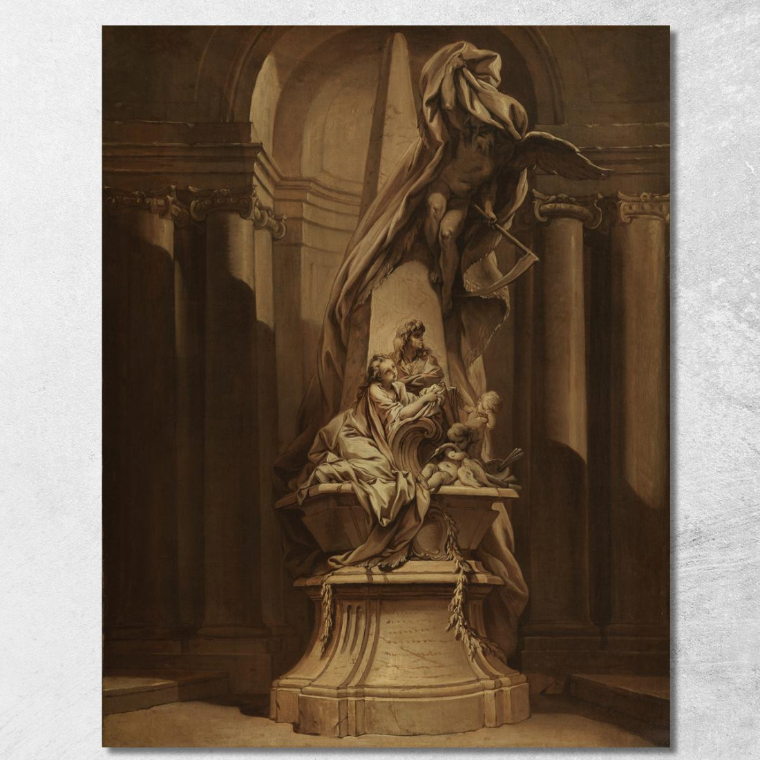 Monumento A Mignard François Boucher fbc57 quadro stampato su tela