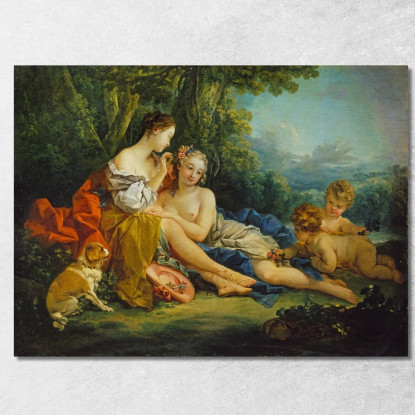 Trucco Pastorale François Boucher fbc62 quadro stampato su tela