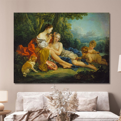 Trucco Pastorale François Boucher fbc62 quadro stampato su tela