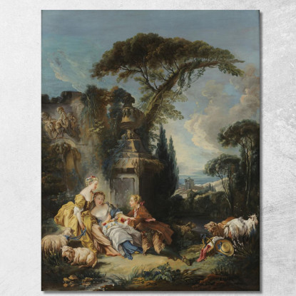 Scena Pastorale 2 François Boucher fbc63 quadro stampato su tela