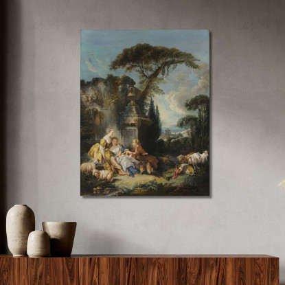 Scena Pastorale 2 François Boucher fbc63 quadro stampato su tela