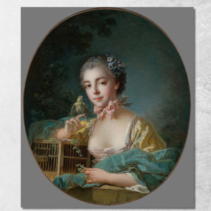 Presunto Ritratto Di Marie-Emilie Baudouin Figlia Del Pittore François Boucher fbc69 quadro stampato su tela