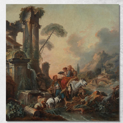 Riposati Al Pozzo François Boucher fbc73 quadro stampato su tela