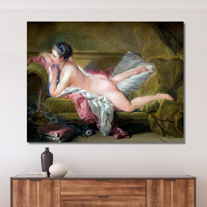 Fanciulla Riposante François Boucher fbc74 quadro stampato su tela