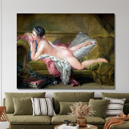 Fanciulla Riposante François Boucher fbc74 quadro stampato su tela