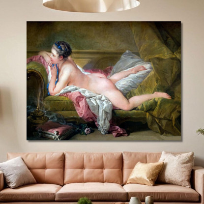 Fanciulla Riposante François Boucher fbc74 quadro stampato su tela