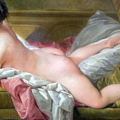 Fanciulla Riposante François Boucher fbc74 quadro stampato su tela