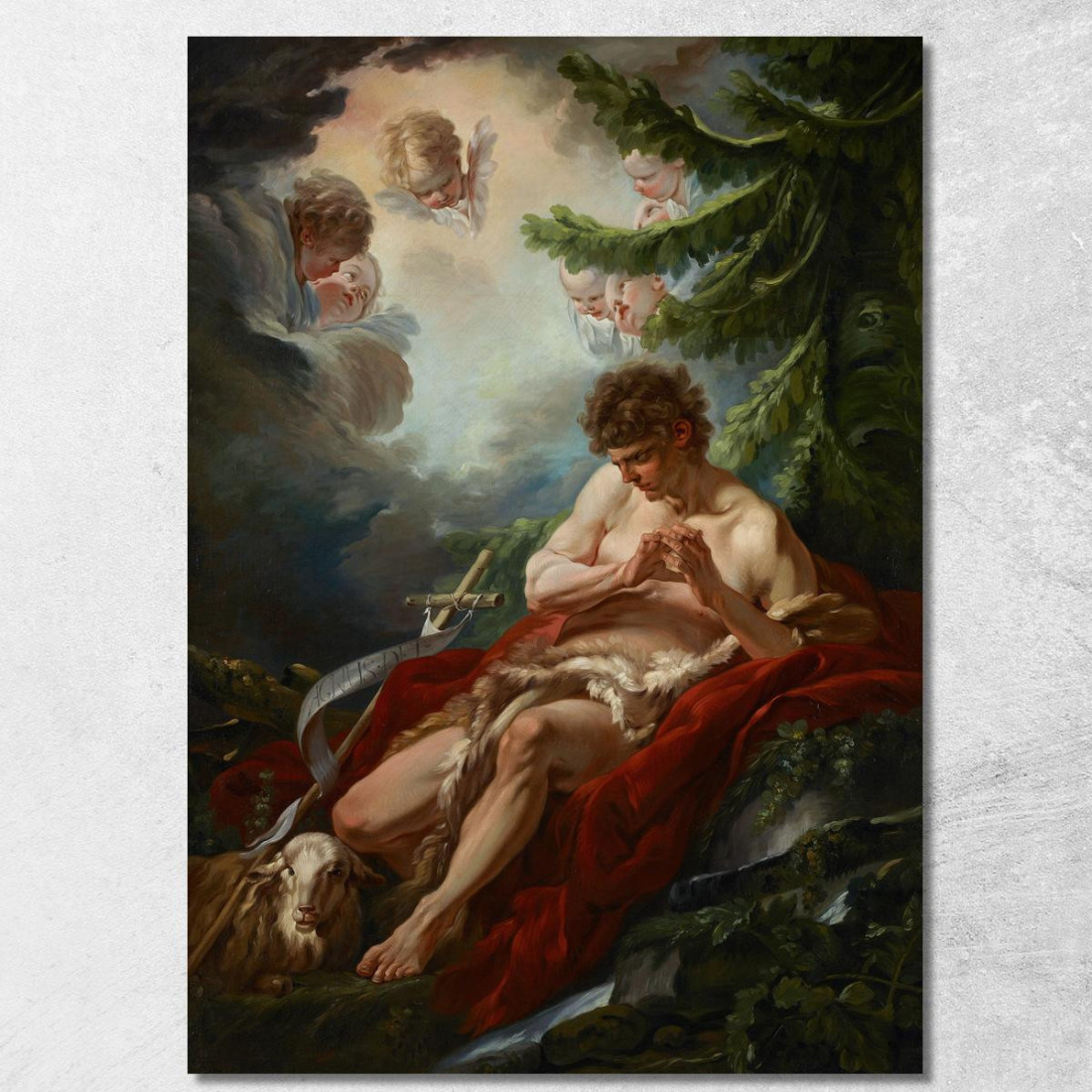 San Giovanni Battista François Boucher fbc75 quadro stampato su tela