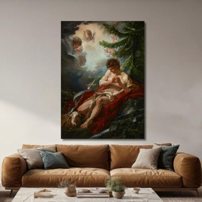 San Giovanni Battista François Boucher fbc75 quadro stampato su tela