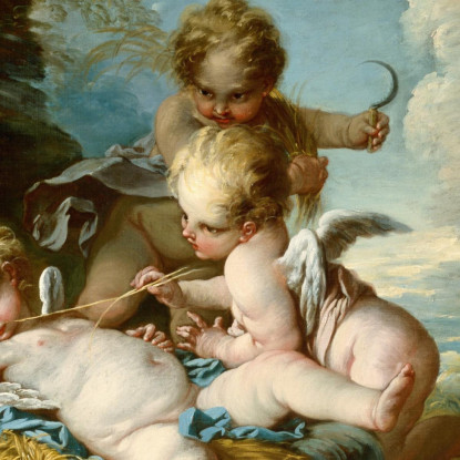 I Mietitori Di Cherubini François Boucher fbc88 quadro stampato su tela