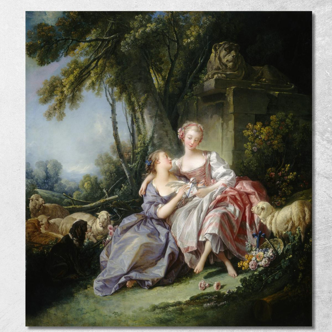 La Lettera D'Amore François Boucher fbc95 quadro stampato su tela