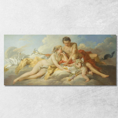 Venere E Mercurio Istruiscono Cupido François Boucher fbc107 quadro stampato su tela