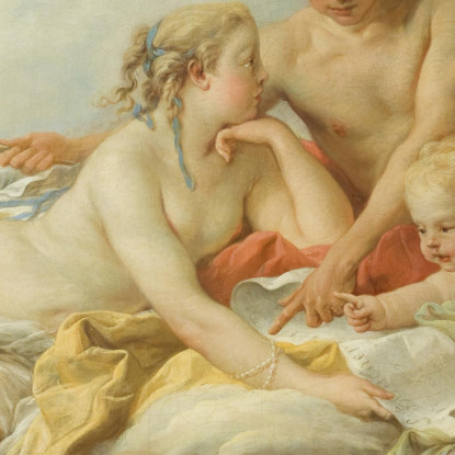 Venere E Mercurio Istruiscono Cupido François Boucher fbc107 quadro stampato su tela