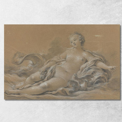 Venere Sdraiata Su Un Delfino François Boucher fbc110 quadro stampato su tela