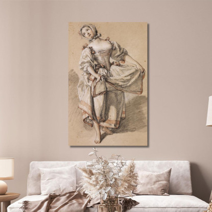 Giovane Ragazza Di Campagna Che Balla François Boucher fbc115 quadro stampato su tela
