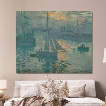 Alba Marina Claude Monet mnt170 quadro stampato su tela