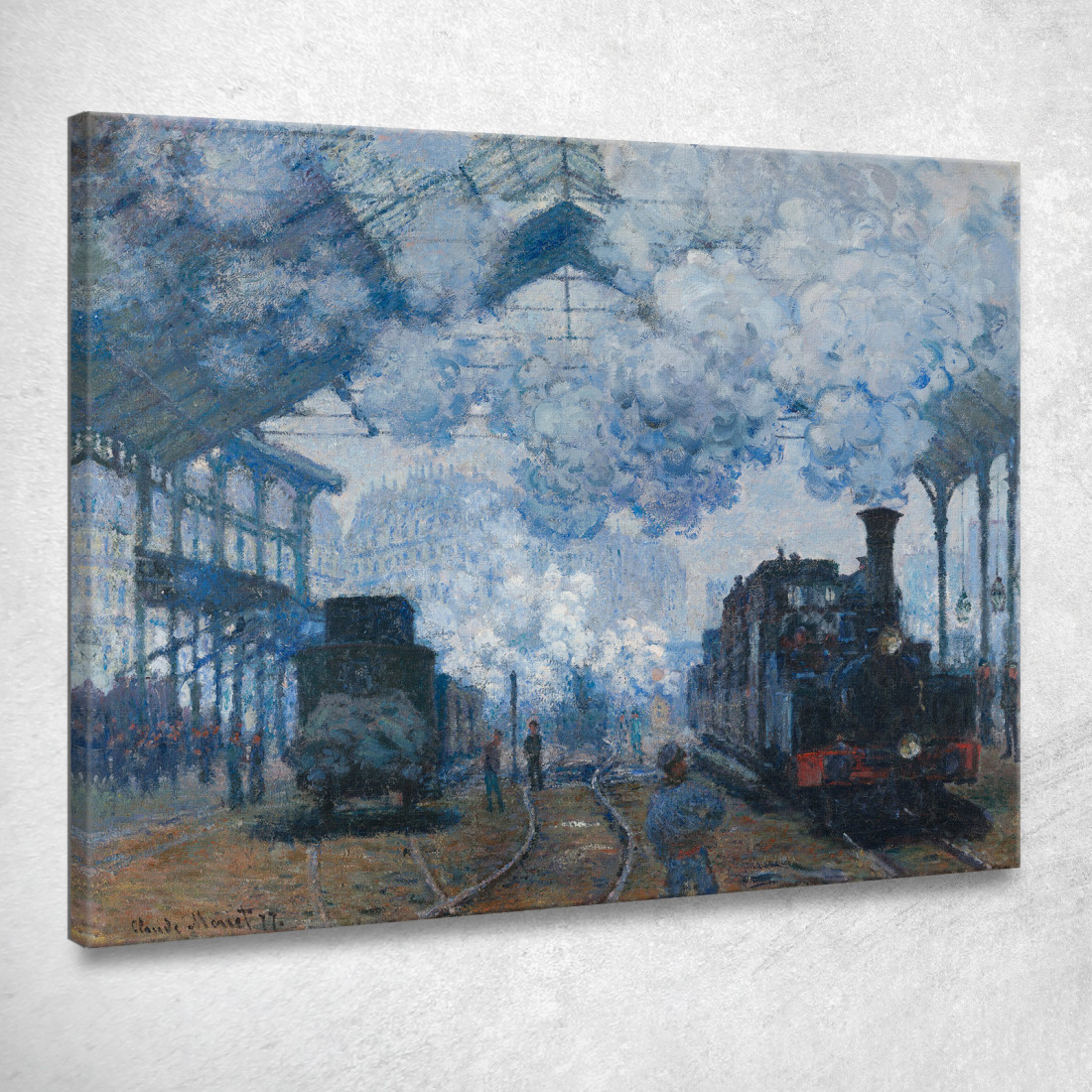 La Gare Saint-Lazare Arrivo Di Un Treno Claude Monet mnt174 quadro stampato su tela