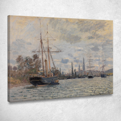 La Senna Vicino A Rouen Claude Monet mnt175 quadro stampato su tela