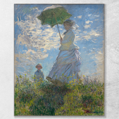 Donna Con Parasole - Madame Claude Monet mnt177 quadro stampato su tela