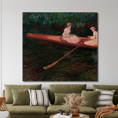La Canoa Su Epte Claude Monet mnt178 quadro stampato su tela