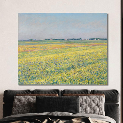 La Pianura Dei Campi Gialli Di Gennevilliers Gustave Caillebotte gcl30 quadro stampato su tela