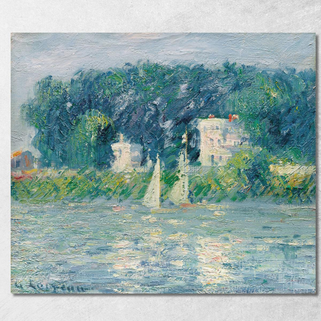 Barche A Vela Sull'Oise Gustave Caillebotte gcl35 quadro stampato su tela