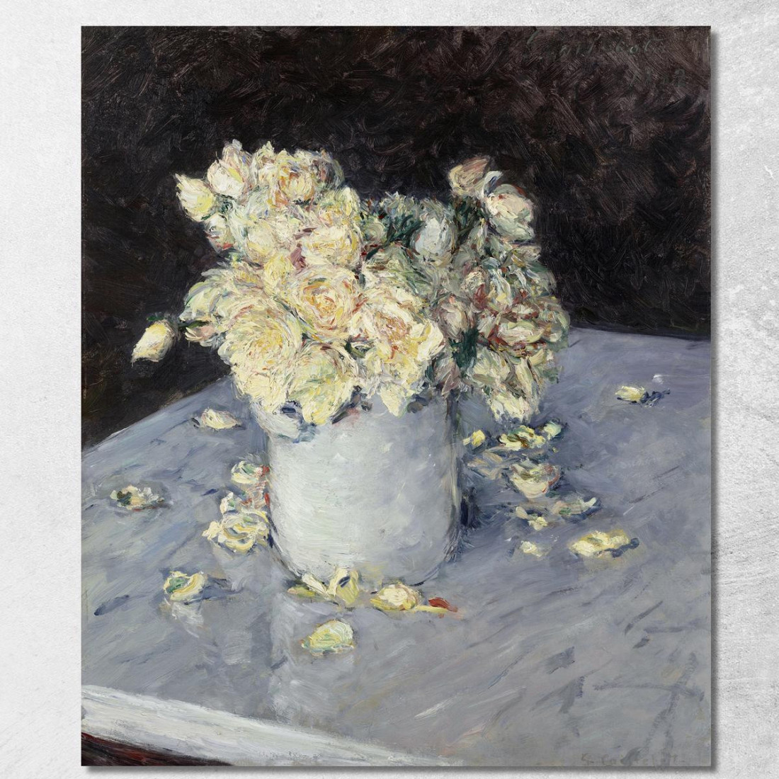 Rose Gialle In Un Vaso Gustave Caillebotte gcl36 quadro stampato su tela