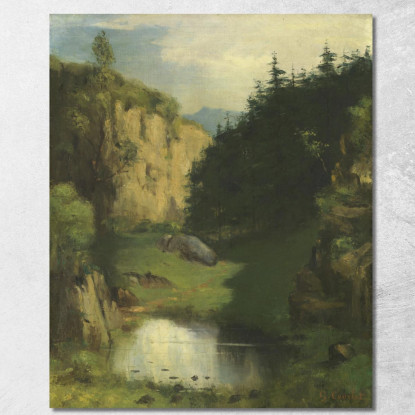 La Piscina Gustave Courbet cg11 quadro stampato su tela