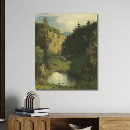 La Piscina Gustave Courbet cg11 quadro stampato su tela